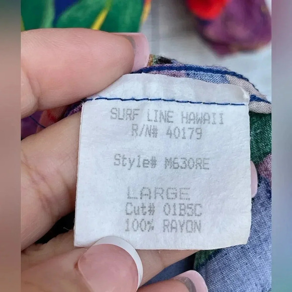 Jams World Santa Monica Floral Rayon Hawaiian Shirt Mens L Surf Line USA large - Picture 9 of 14